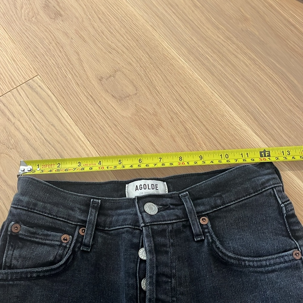 Agolde Nico Jeans - Black Ripped. Size 24 - Picture 10 of 10